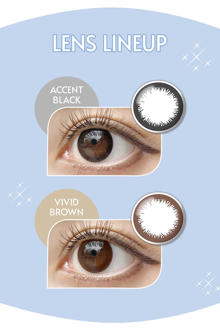 エンジェルアイズワンデー トーリックUVプラスのレンズラインナップ