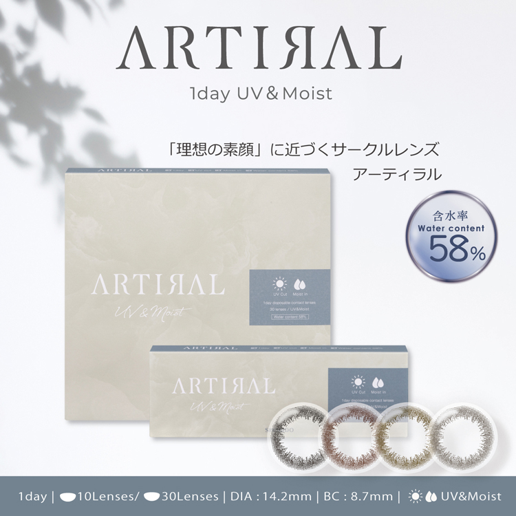 ARTIRAL 1day UV＆MOIST 58（アーティラルワンデーUVモイスト58）