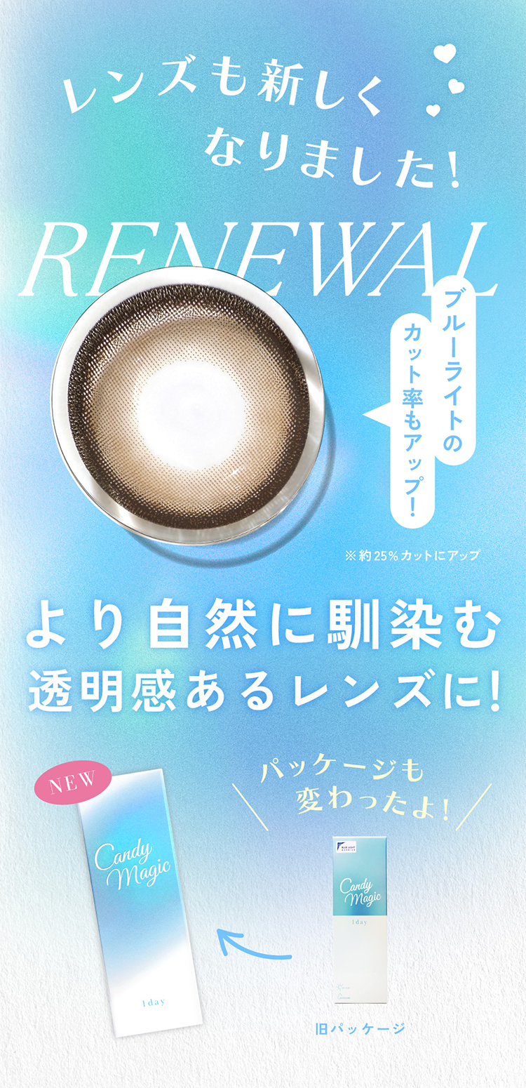 キャンディーマジックワンデーはレンズも新しくなりました