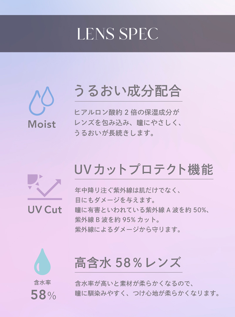 クルームのこだわりレンズスペック