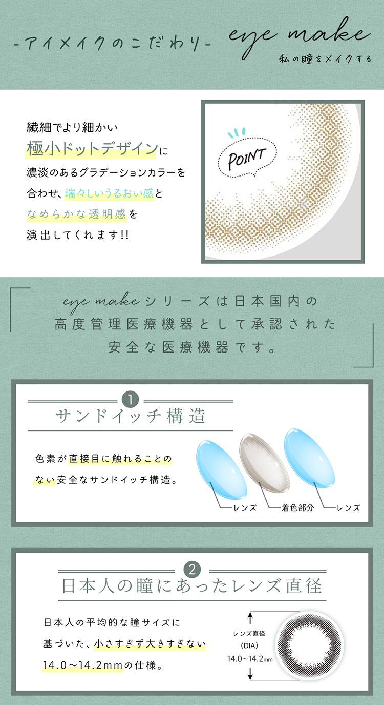 アイメイクマンスリーのこだわり