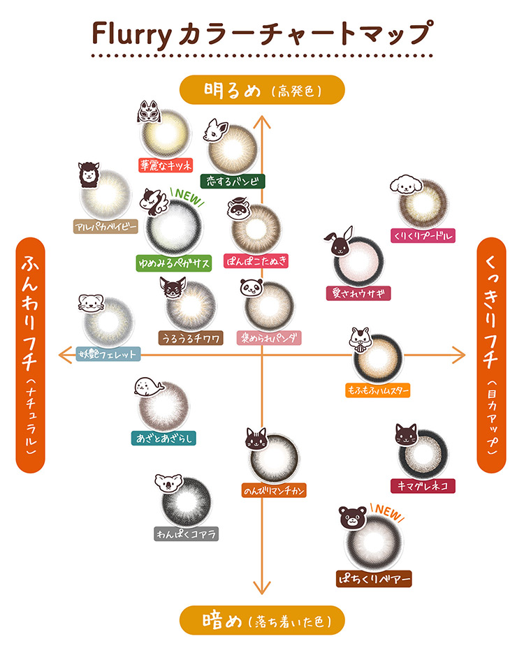 フルーリー全色カラーチャート