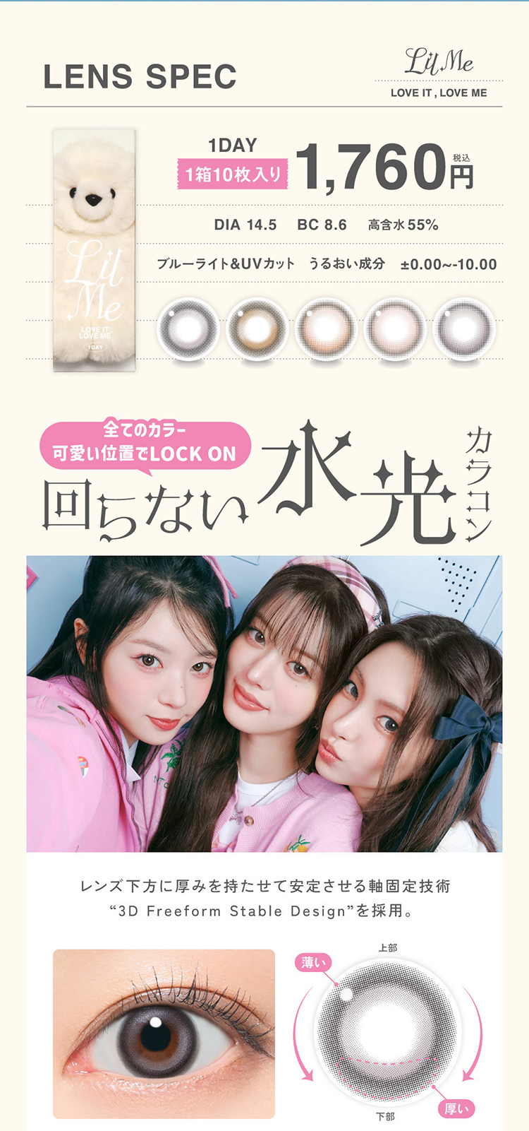 リルミィのこだわりレンズスペック