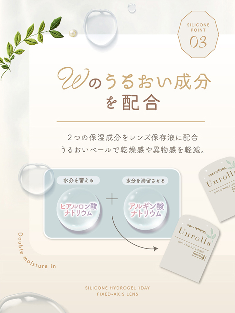 ワンデーリフレア アンローラ シリコンハイドロゲル