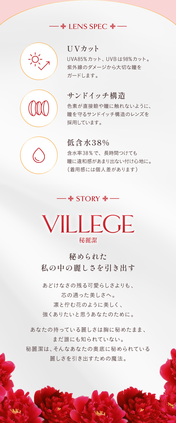 ヴィレジェのこだわりレンズスペック